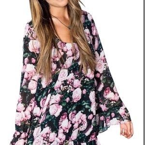 Show me your mumu Flower Top - Long Sleeve
